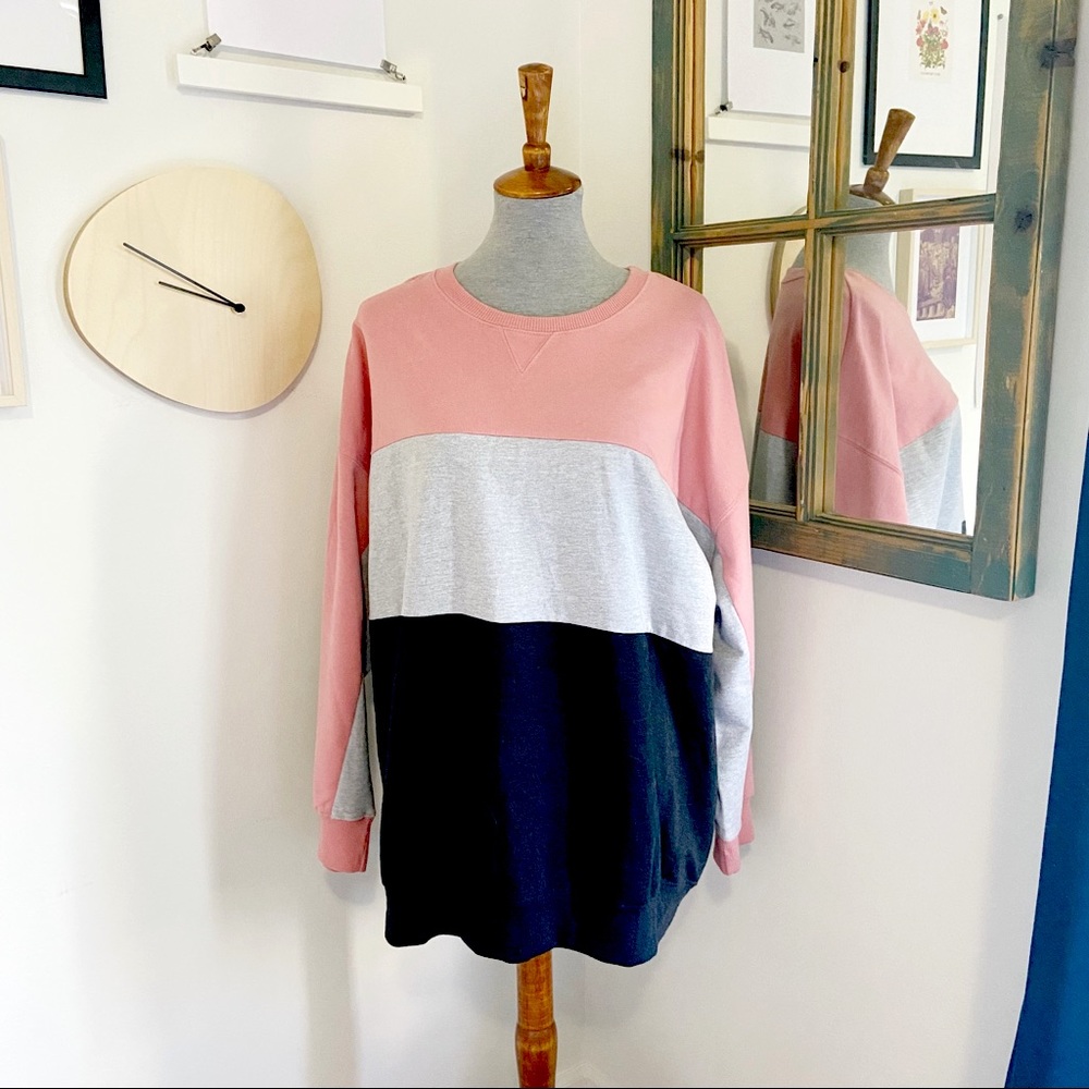 Woman Within Striped Crewneck